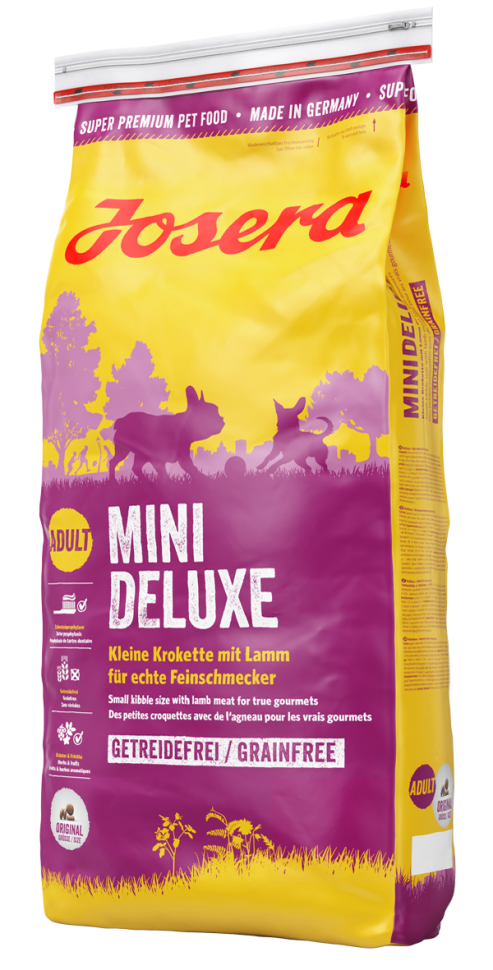 

Сухой корм Josera Mini Deluxe для взрослых собак малых пород беззерновой с ягненком 15 кг