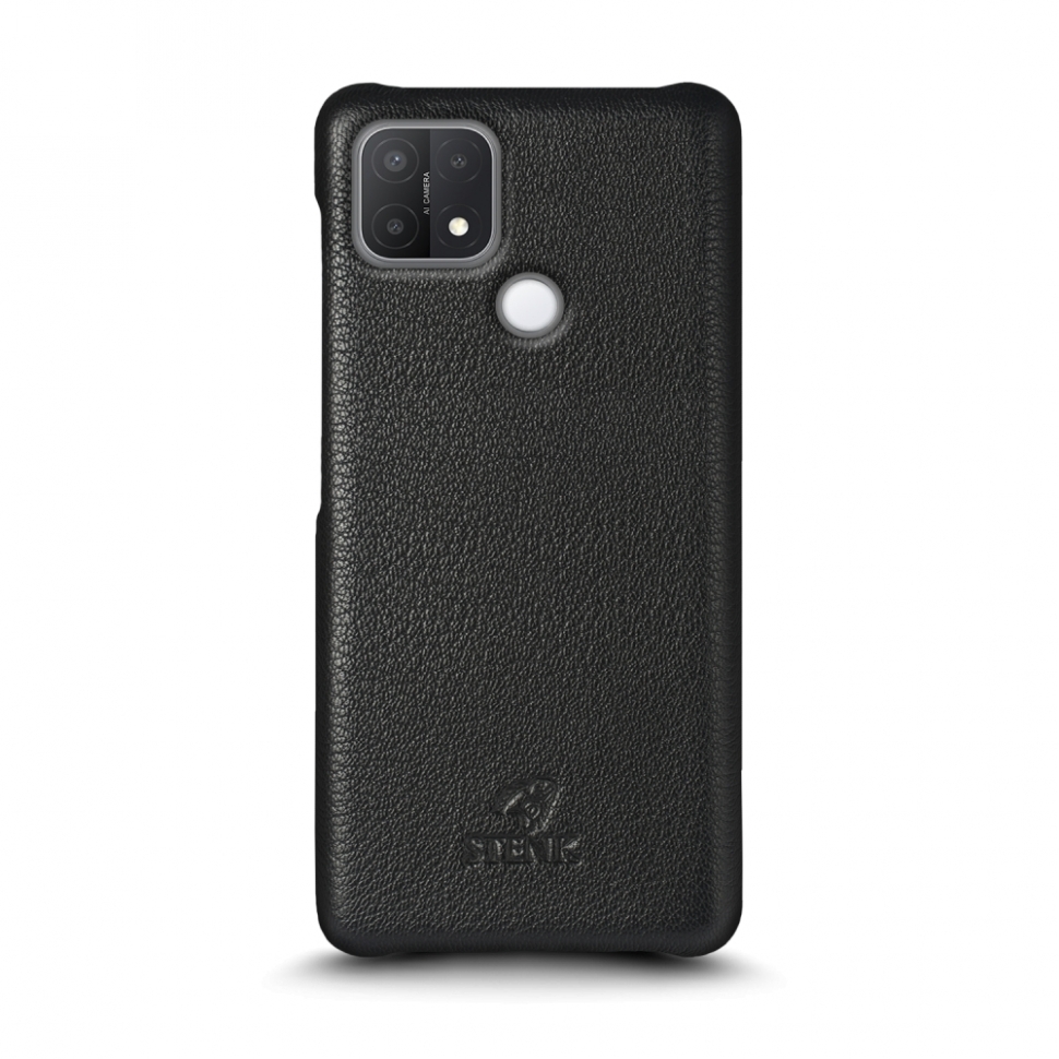 

Кожаная накладка Stenk Cover для OPPO A15s Чёрная
