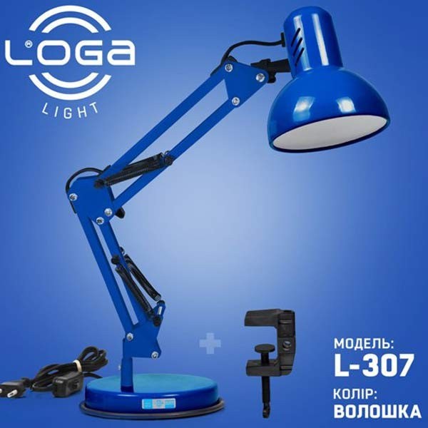 

Настольная лампа-пантограф LOGA light L-302 синяя (Василёк) Е27