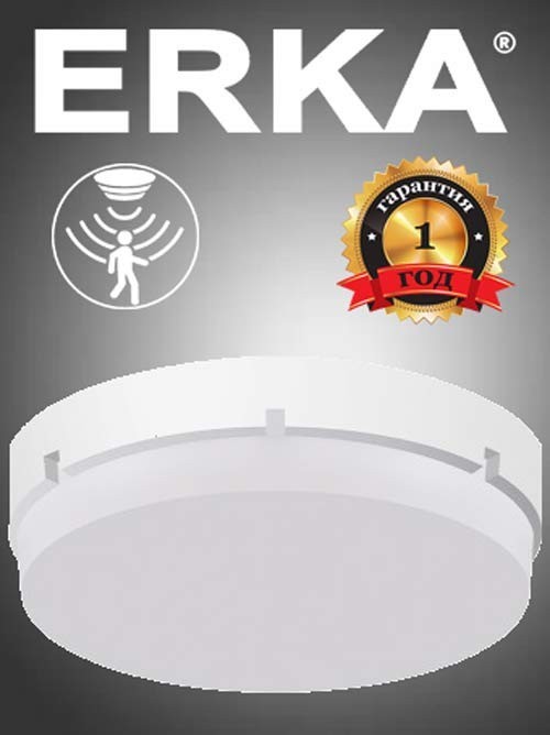 

Светильник светодиодный ERKA 1065LED-РB, настенный, 12 W, 4200К, круглый, белый, IP 65