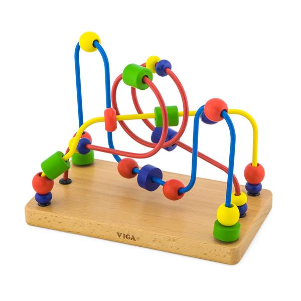 

Деревянный лабиринт Viga Toys Цветные бусины разноцветный