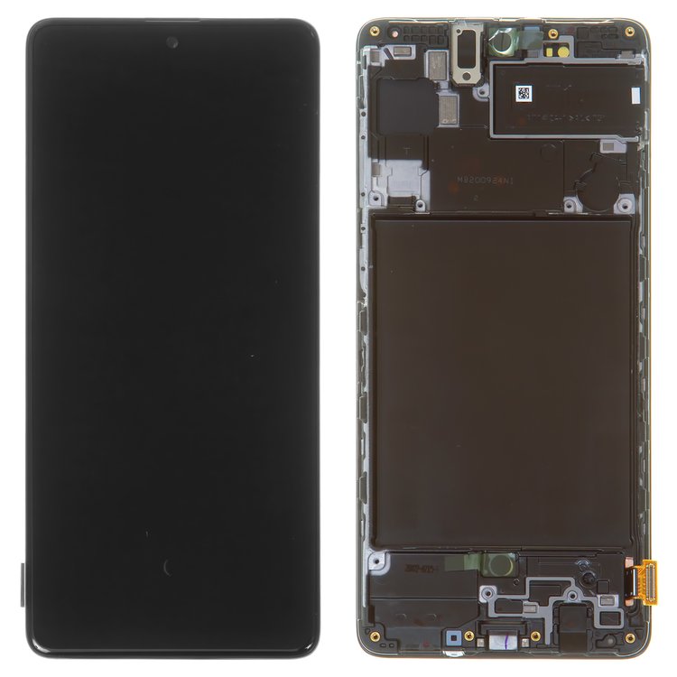 

Дисплей для Samsung GH82-22152A A715 Galaxy A71 сенсором черный сервисный
