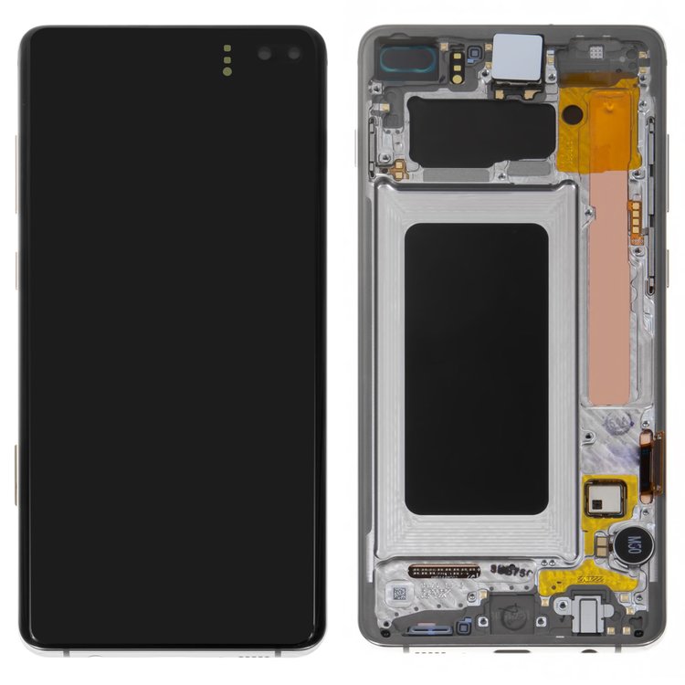 

Дисплей для Samsung GH82-18849B G975 Galaxy S10 Plus с сенсором белый и рамкой сервисный
