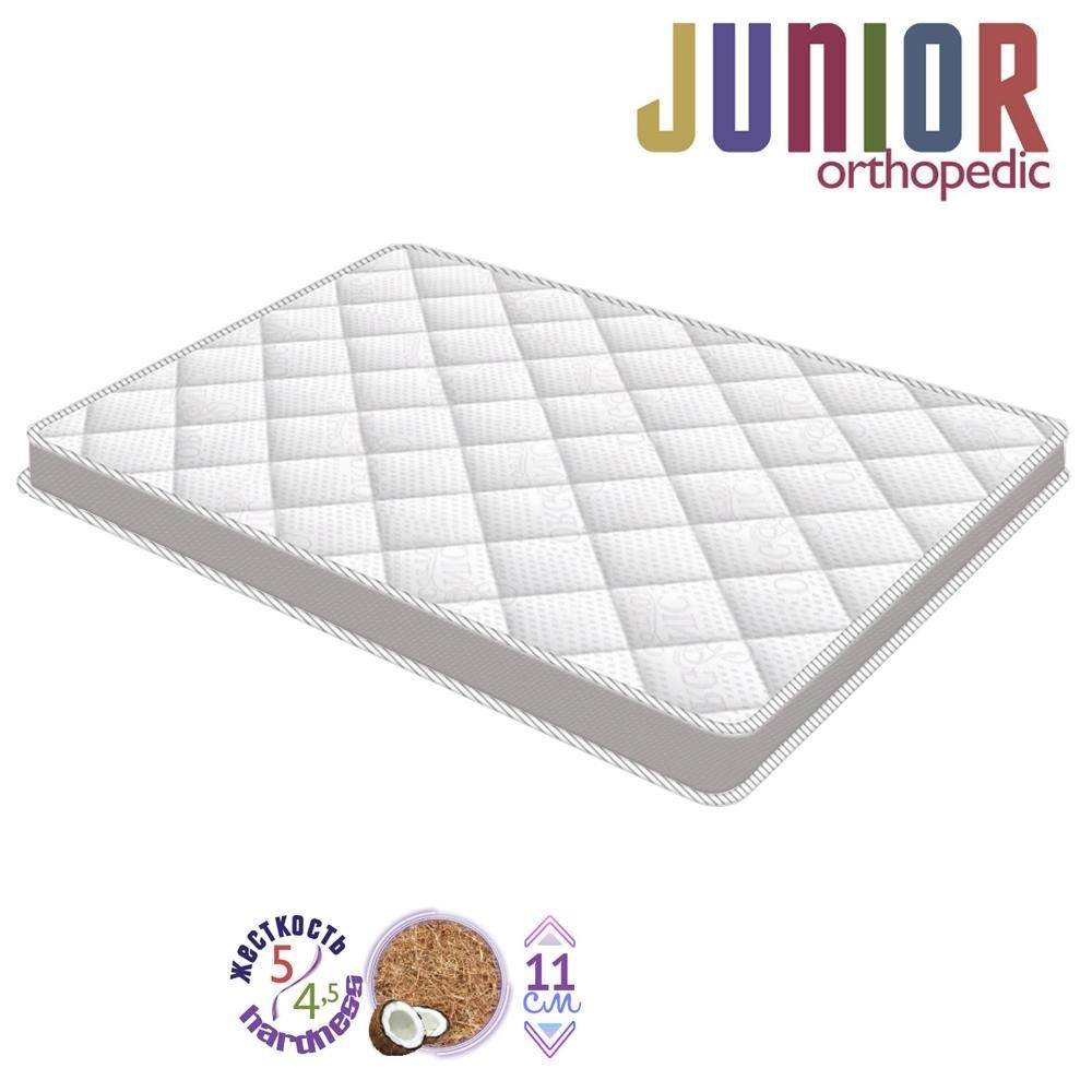 

ПОДРОСТКОВЫЙ Ортопедический матрас JUNIOR " ЮНИОР - Удачный 11", 80x160 см, Высота H-11 см ,( с КОКОСОВЫМ ВОЛОКНОМ ) + РАЗНОСТОРОННЕЙ Жесткостью, Беспружинный, Детский, TM HomeFort ( ALEX )