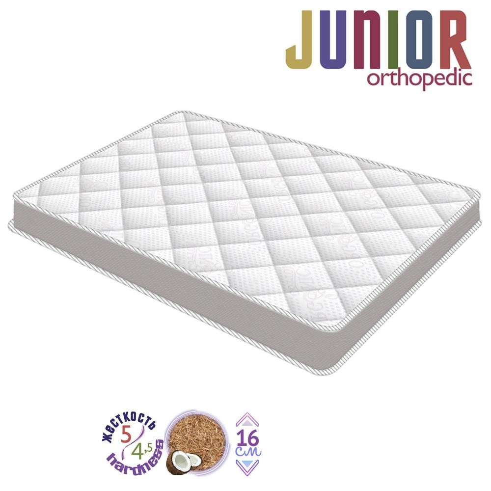 

ПОДРОСТКОВЫЙ Ортопедический матрас JUNIOR " ЮНИОР - Удачный 16", 80x170 см, Высота H-16 см ,( с КОКОСОВЫМ ВОЛОКНОМ ) + РАЗНОСТОРОННЕЙ Жесткостью, Беспружинный, Детский, TM HomeFort ( ALEX )