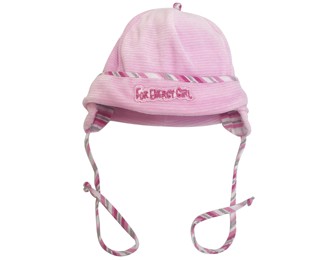 

Демисезонная шапка на подкладке с завязками Maja Halszka 12J 40 см Светло-розовый 9849