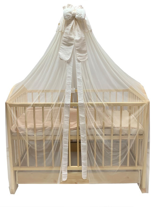 

Балдахин сетка-вуаль в детскую кроватку ItalBaby молочный 1.5*5м 800.0075