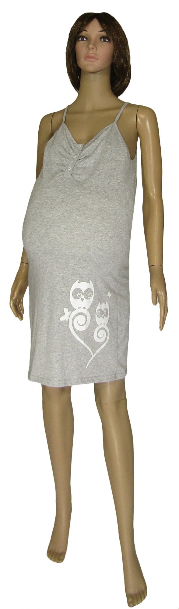 

Ночная рубашка для беременных и кормящих мам Укртрикотаж Совушки коттон  Серая, Ночная рубашка для беременных и кормящих мам Укртрикотаж Совушки коттон 56 Серая