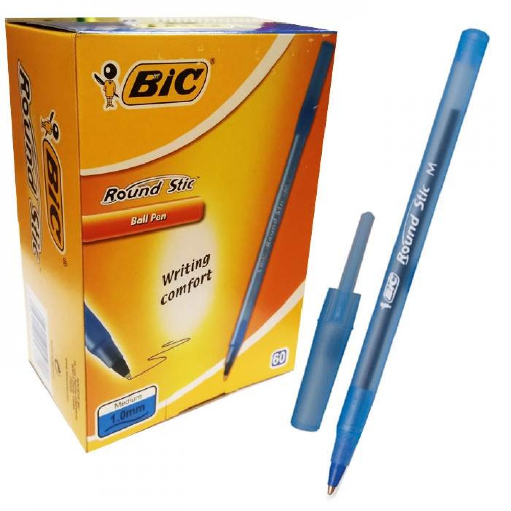 

Ручка кулькова BIC Round Stic M Синя 60 шт