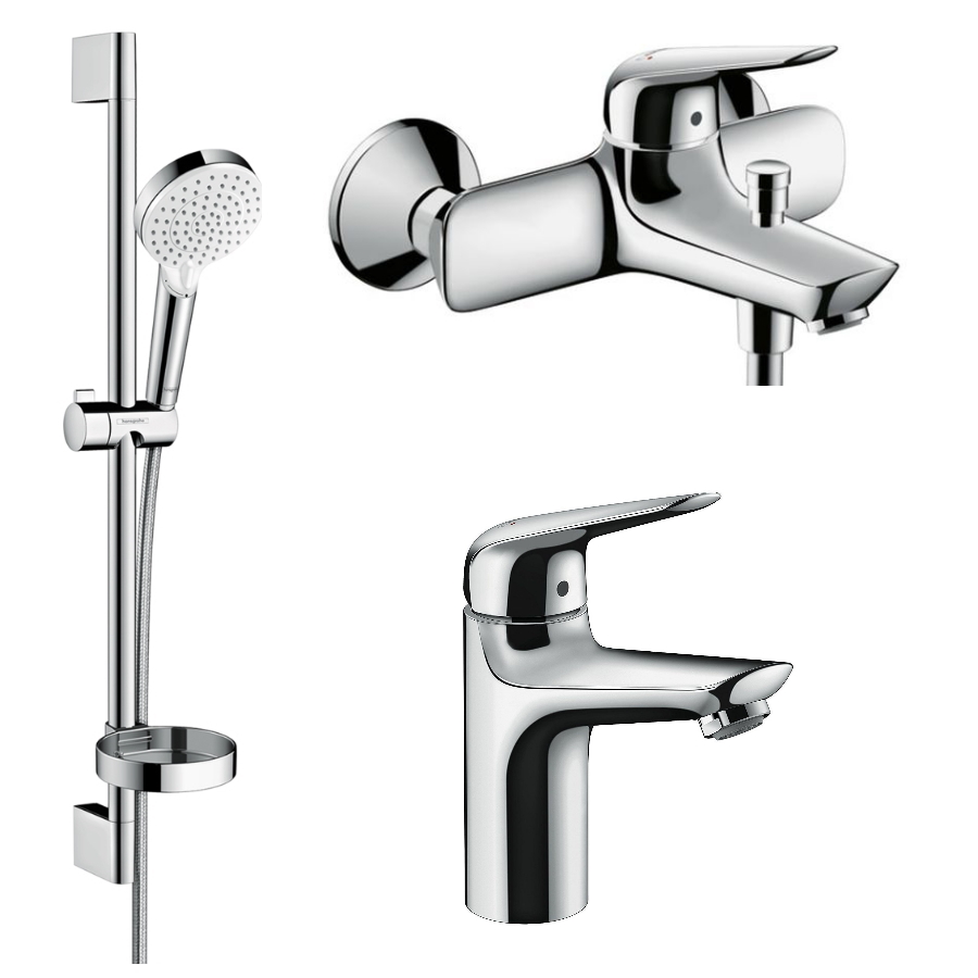 

Набор смесителей для ванны HANSGROHE Novus 1152019 (71030000+71040000+26553400) Хром