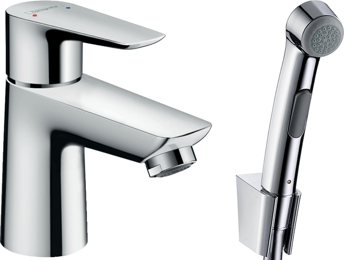 

Cмеситель для раковины с гигиеническим душем HANSGROHE Talis E Bidette Set 71729000 Хром