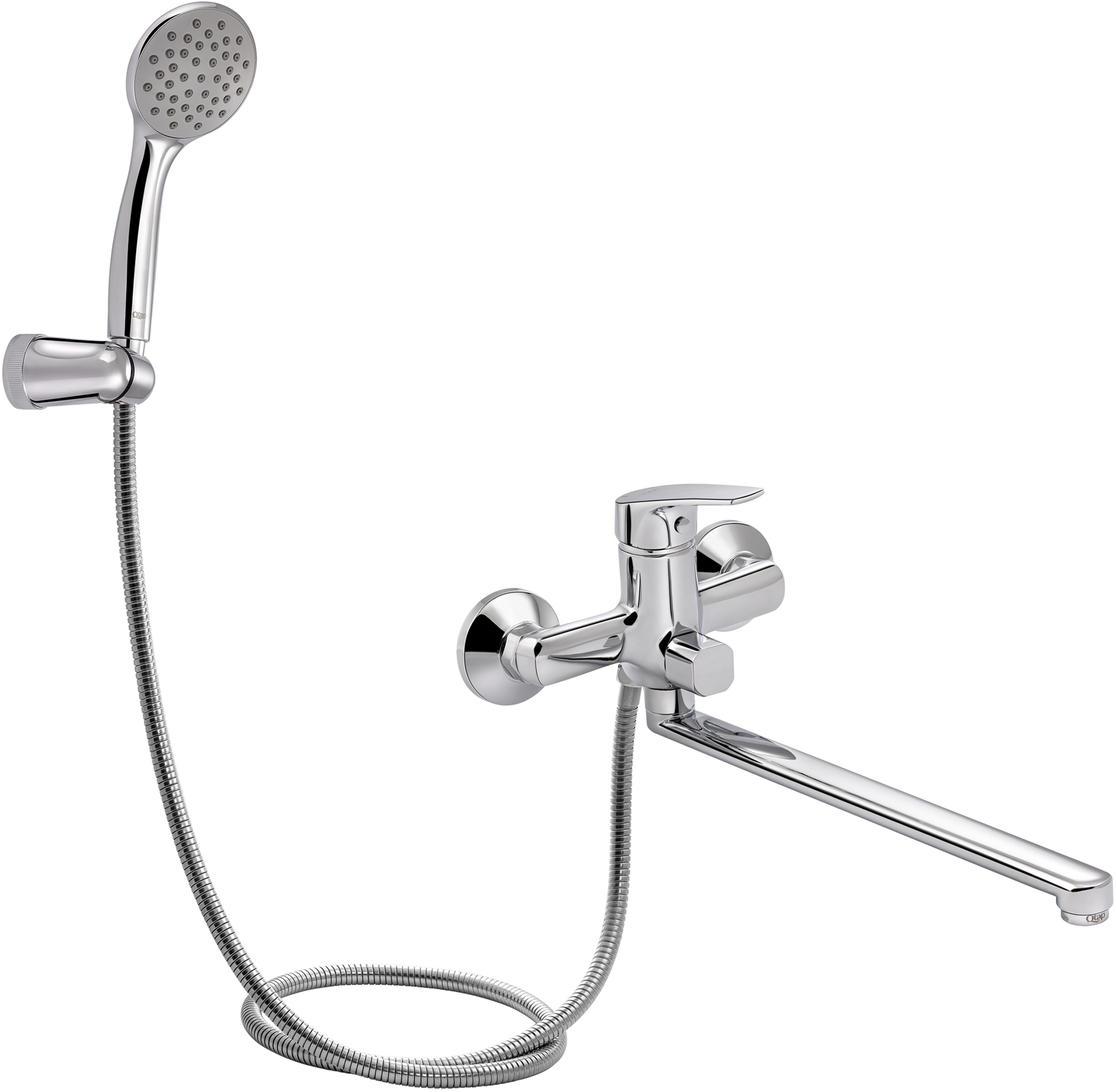 

Cмеситель для ванны QTAP Ortiz CRM 005 New с душевым гарнитуром Хром