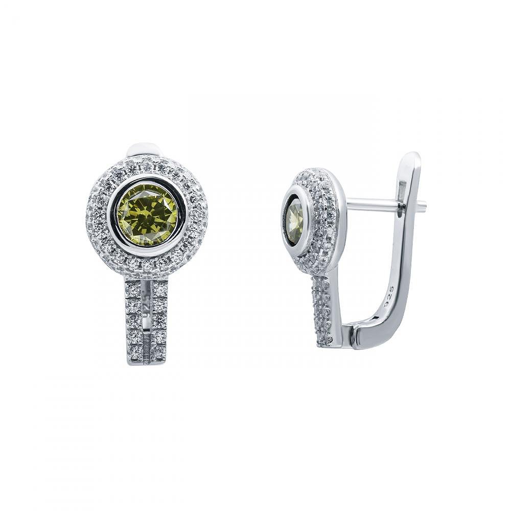

Серьги из серебра с куб. циркониями 144352