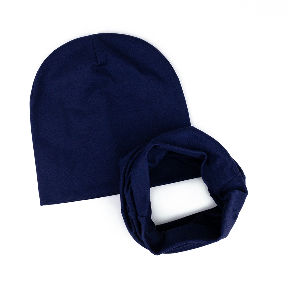 

Демисезонный Комплект Шапка и Хомут Мэрин 48-52см 01741 Тёмно-синий Talvi