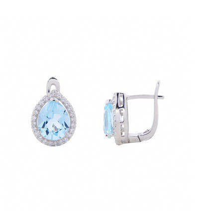 

Серьги из серебра с топазами и куб. циркониями 146653