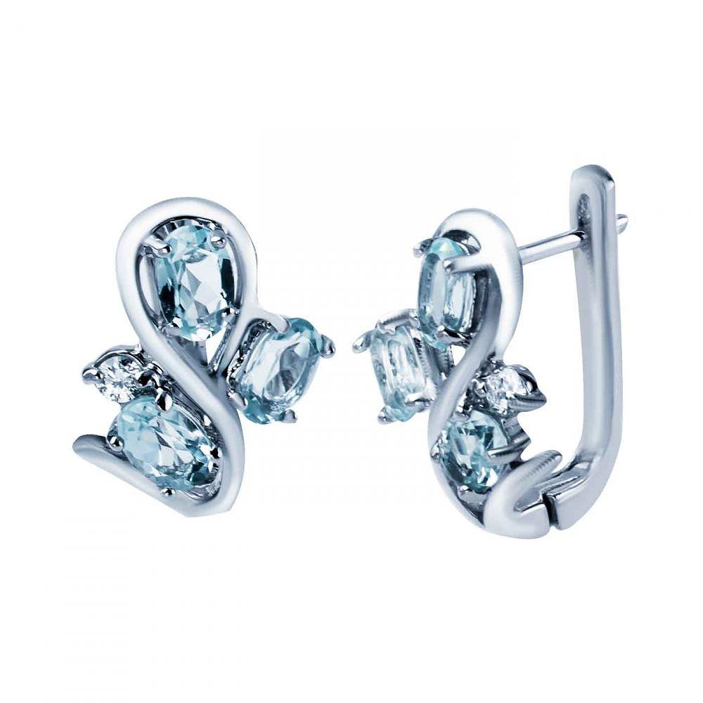 

Серьги из серебра с топазами 817780