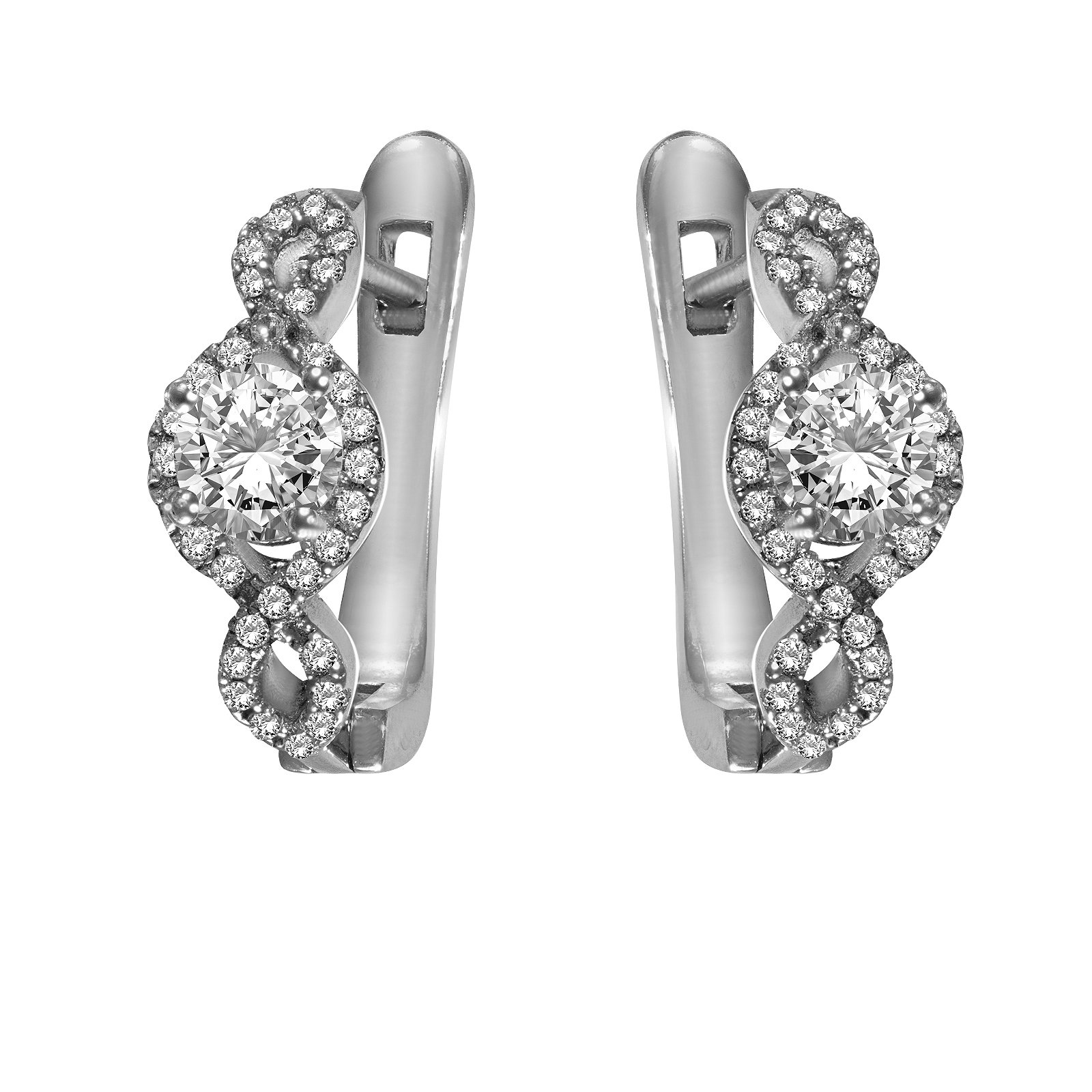 

Серьги из серебра с куб. циркониями 144356