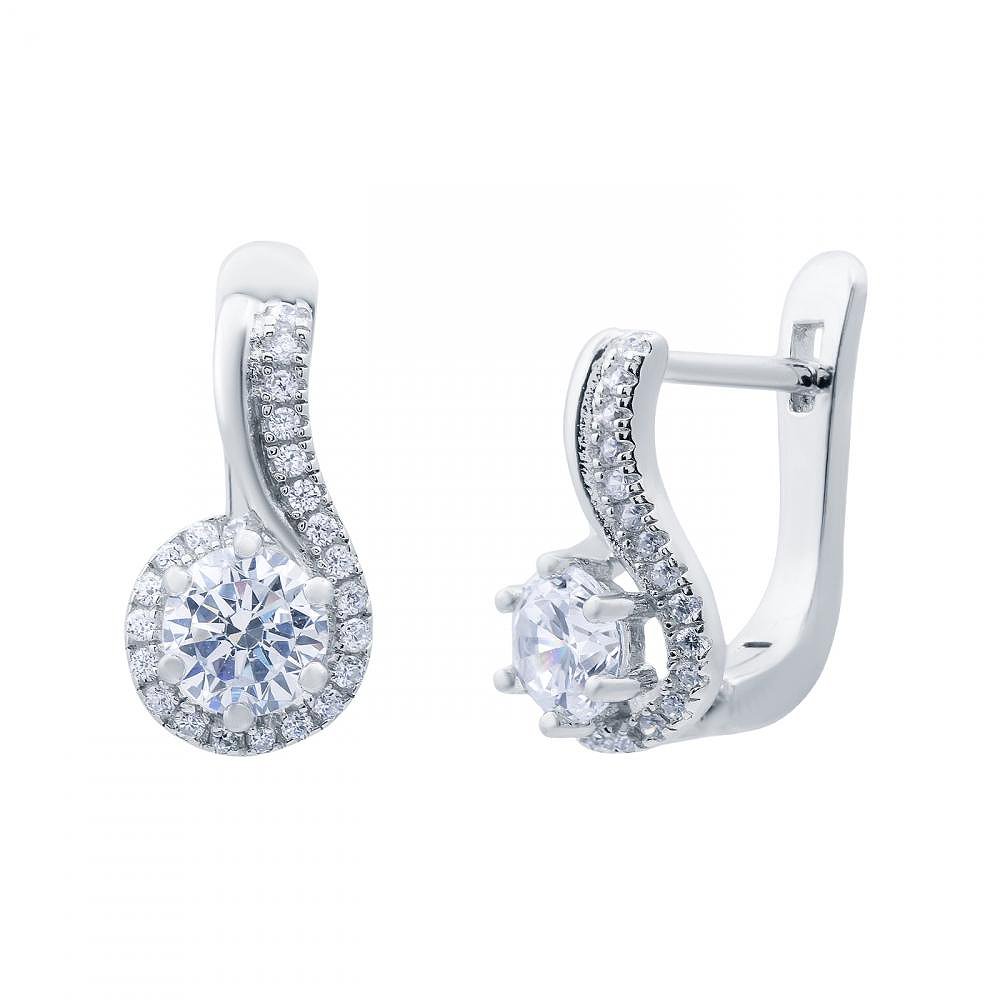 

Серьги из серебра с куб. циркониями 147801