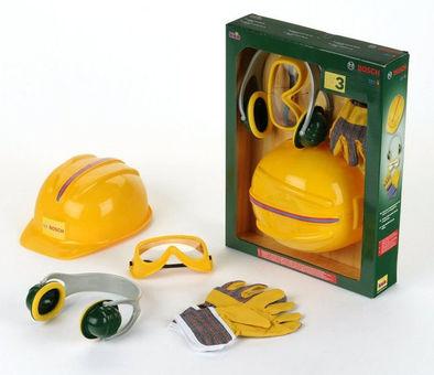 

Детский Игровой Безопасный Набор инструментов каска, рукавицы, очки, наушники из пластика Klein Кляин