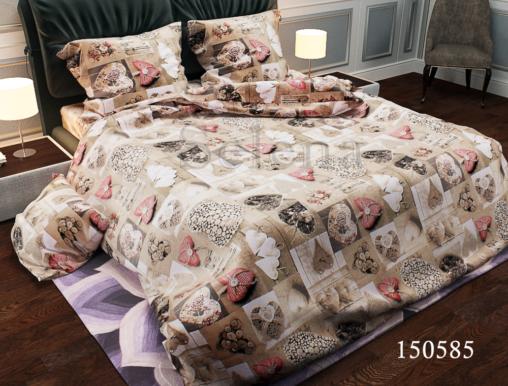 

Комплект постельного белья Selena Бязь Light Валентинки полуторный 150585