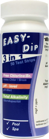 

Тестовые полоски для бассейна 3-в-1 Water World Window Easy-Dip TSL100