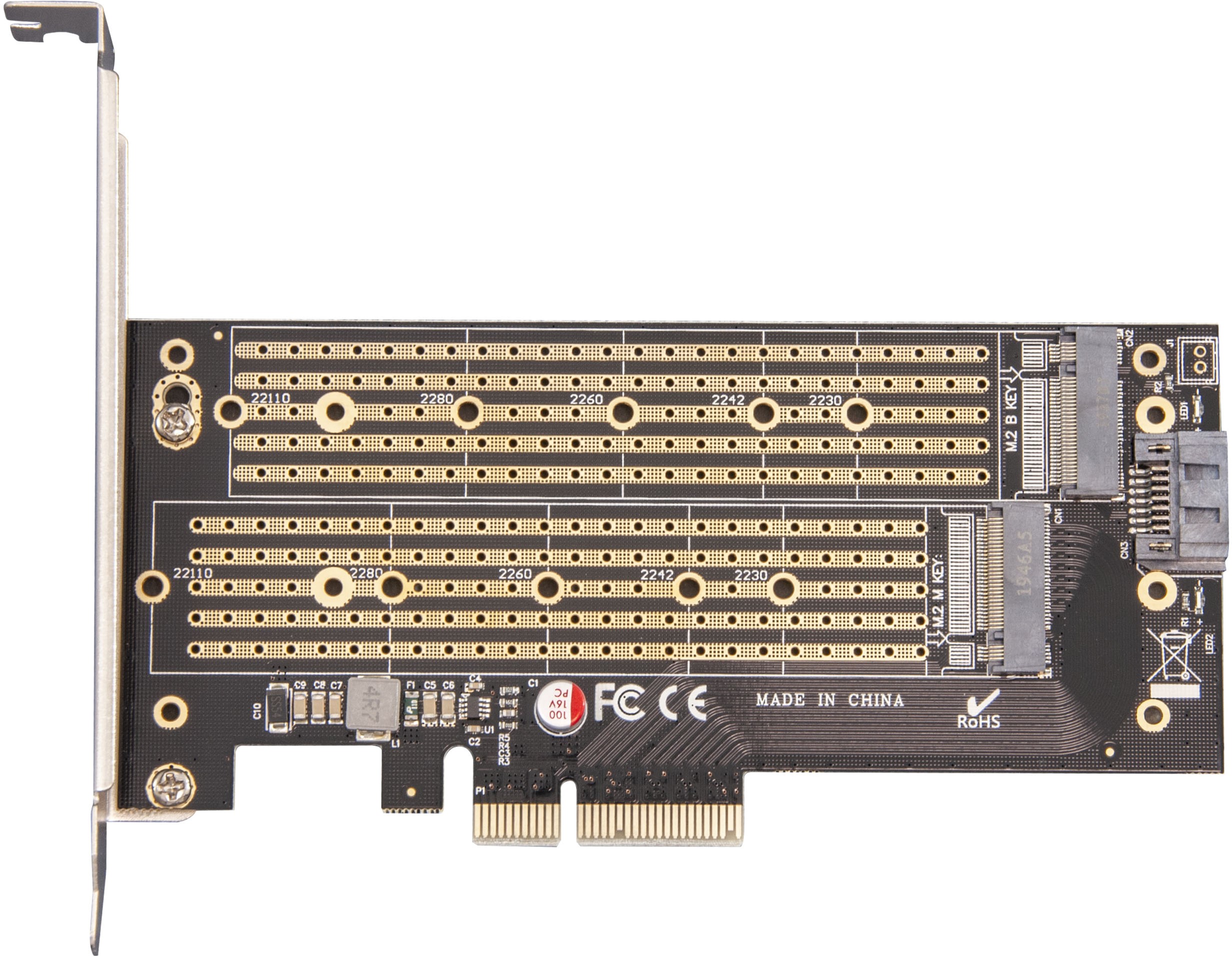 

Плата розширення Frime PCI-E x4 to M.2 (B & M Key) NVMe (ECF-PCIEtoSSD002.LP)