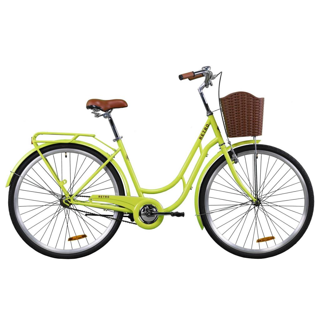 

Велосипед Дорожник 28" RETRO рама-19" St 2020 салатовый, багажник + корзина (OPS-D-28-183)