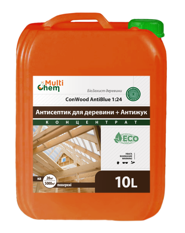 

ConWood AntiBlue 1:24 Антисептик древесины + Антижук Концентрат 10л