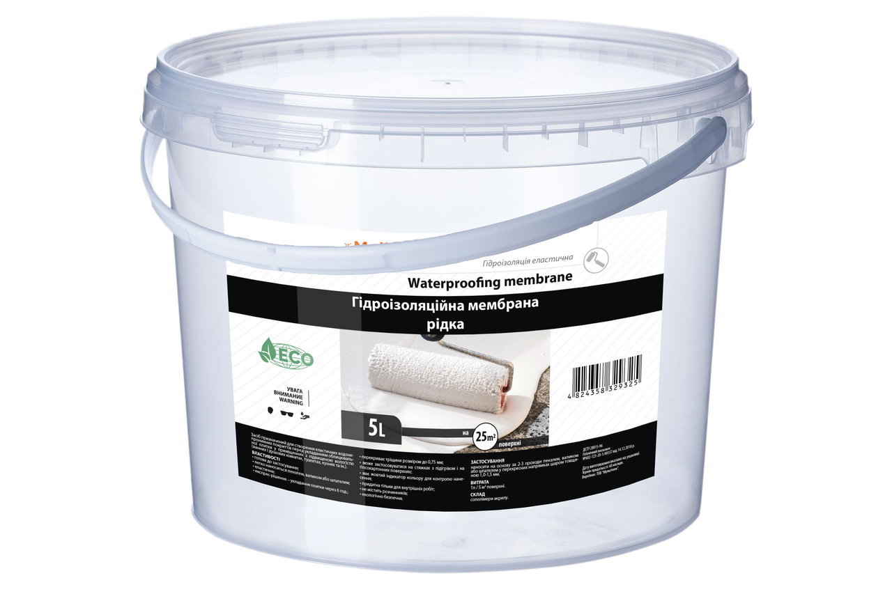 

Гидроизоляционная мембрана жидкая Waterproofing membrane 5 л