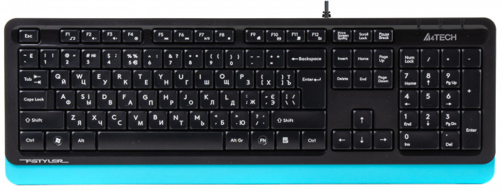 

Клавиатура проводная A-4Tech FK10 USB Blue