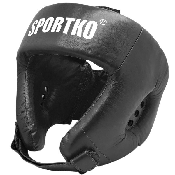 

Шлем боксёрский SPORTKO кожаный Черный