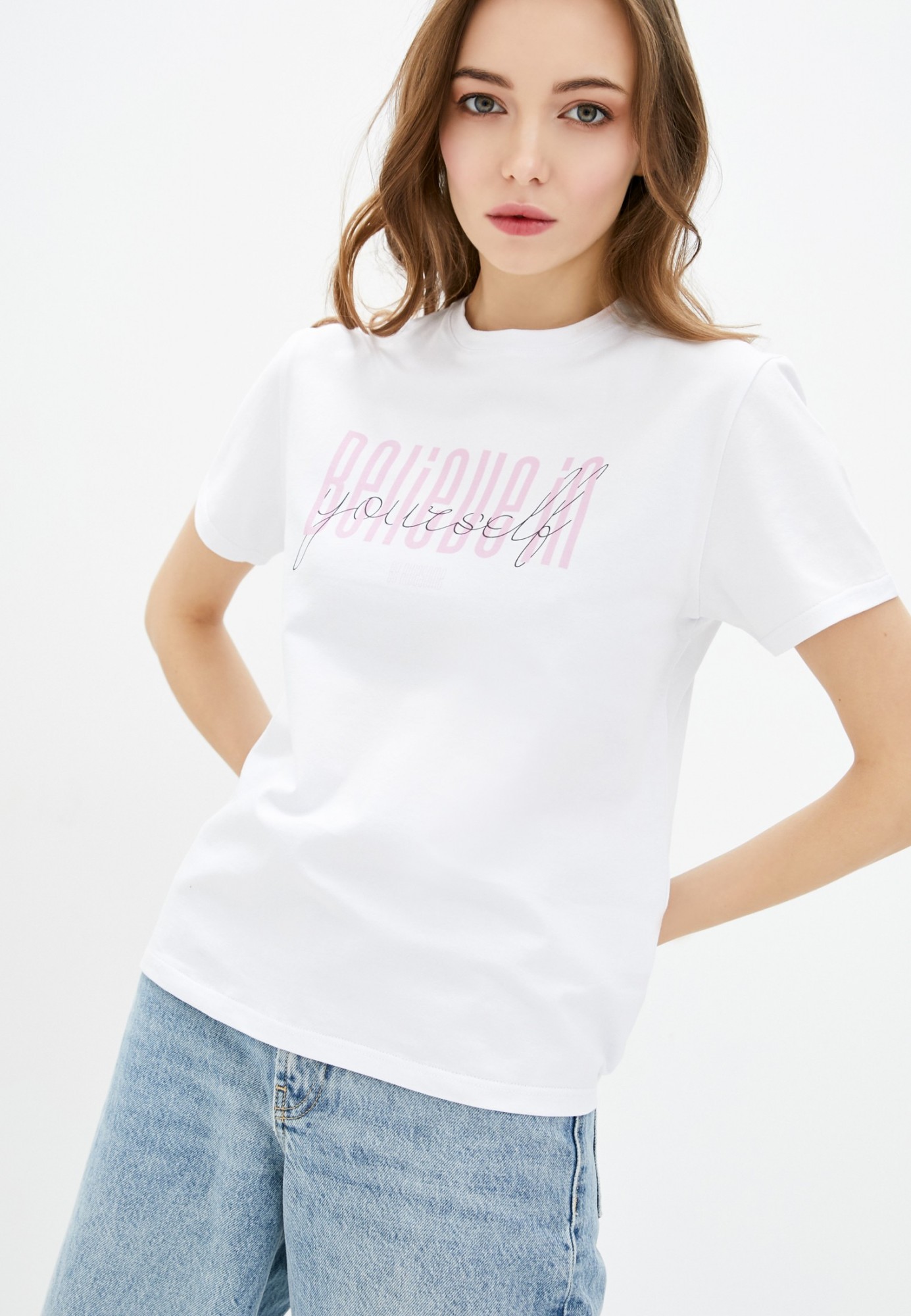 

Футболка Daria Karpiuk Believe in yourself S Белая (TSF015BW01CTEL-S)