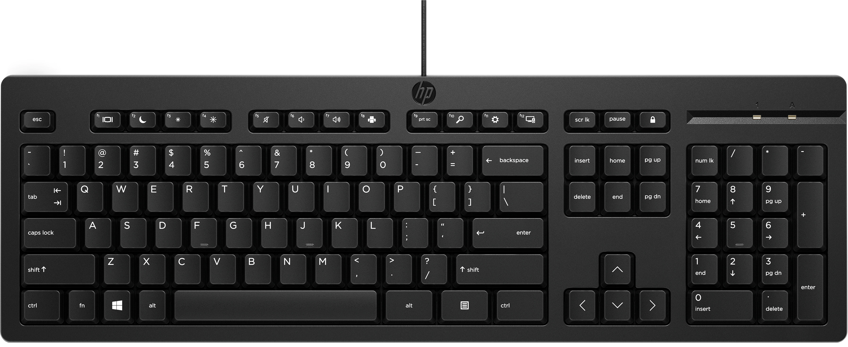 

Клавиатура проводная HP 125 USB Black (266C9AA)