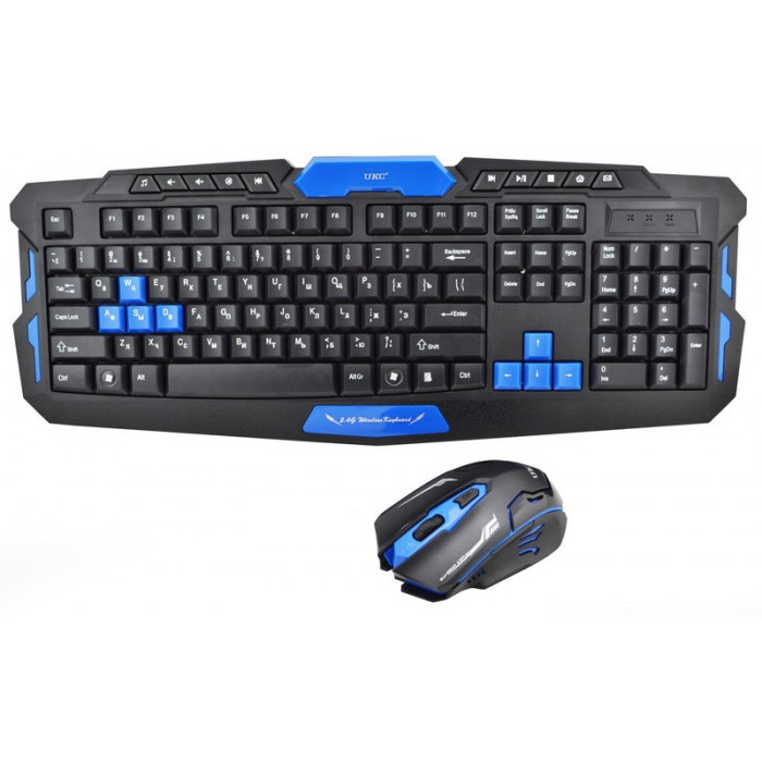 

Беспроводная игровая русская клавиатура + мышка UKC HK8100