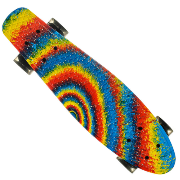 

Пени Борд детский с светящимися колесами. Скейт Penny Board, цвет радуга