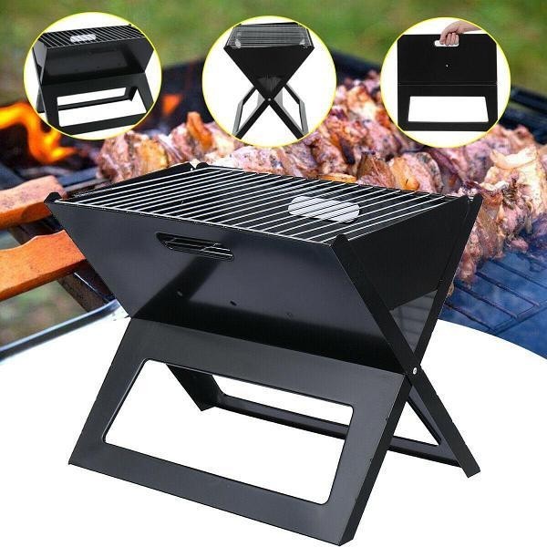 

Переносний мангал гриль-барбекю BBQ 8018 на 9 шампуров, черный