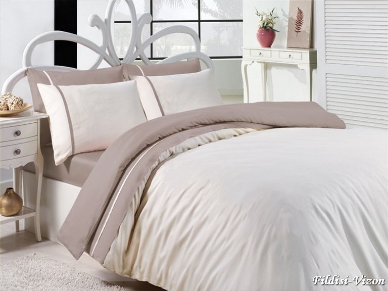 

Постельное белье Cotton Satin 200 х 220 см Duet Style Ivory-Mink First Choice k-1940-78