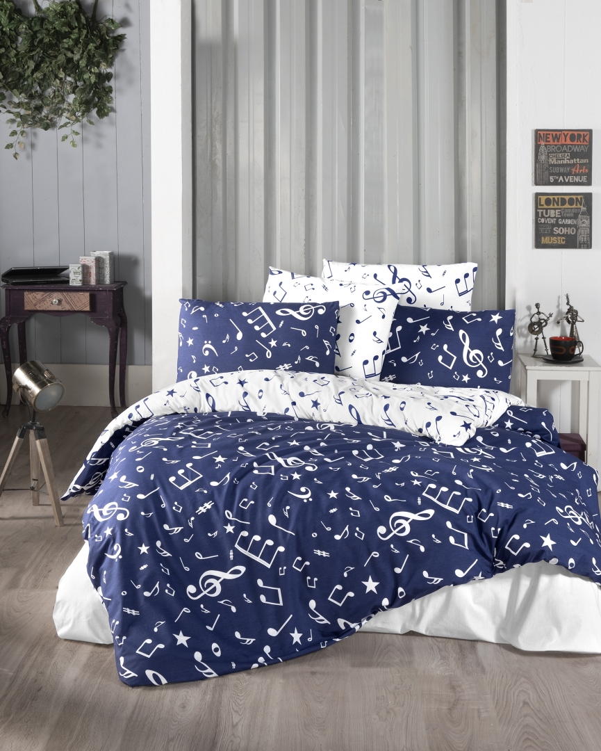 

Постільна білизна Ranforce 200 х 220 см Major Navy Blue First Choice k-31137