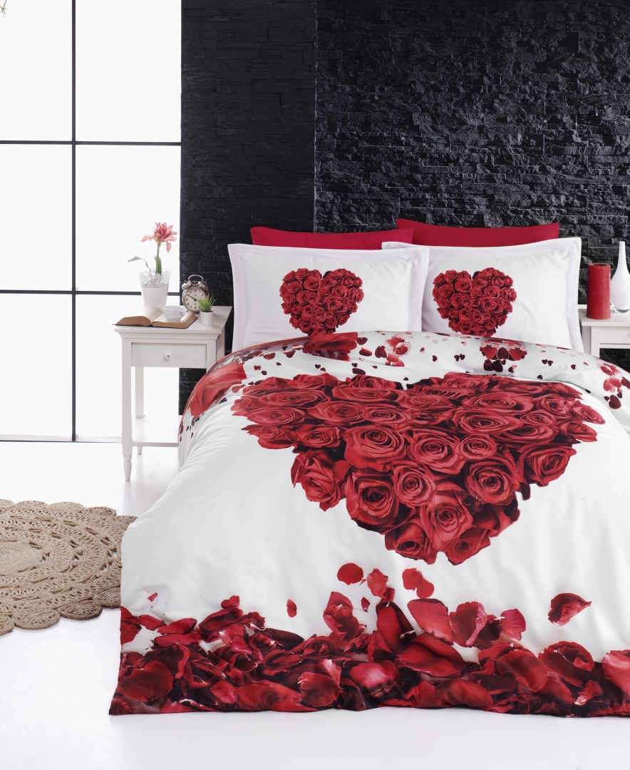 

Постельное белье 3D Satin 200×220 Digital Series Valentine First Choice k-3D-05