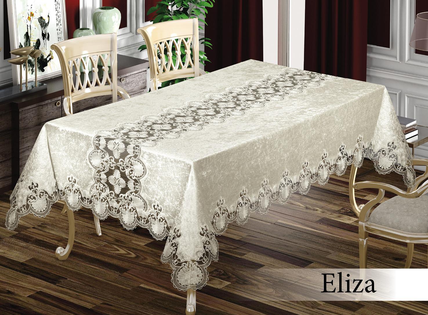 

Велюрова скатертина з мереживом Maison 160×300 Eliza Maison k-33004