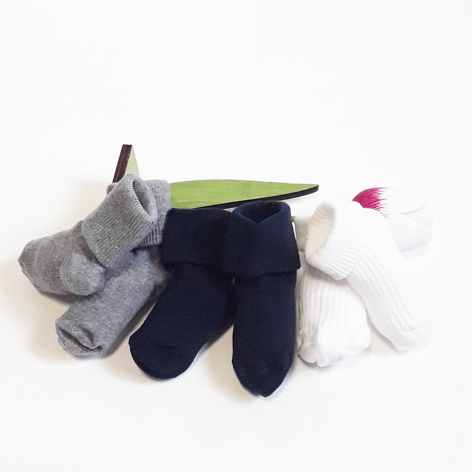 

Носочки 33socks для новорожденных набор 6-8 р.3 шт серый/синий/молочный