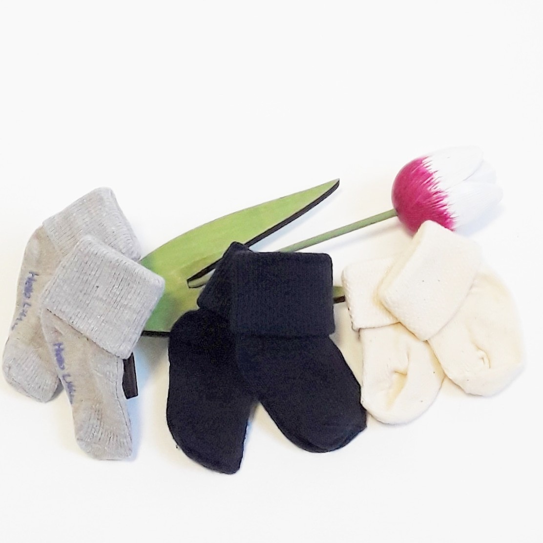 

Носочки 33socks для новорожденных Нello little one набор 6-8 р. 3 шт серый/синий/молочный