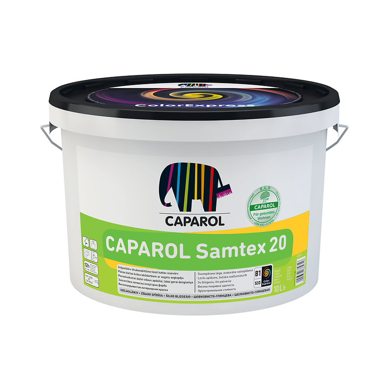 

Интерьерная латексная краска Caparol Samtex 20 E.L.F. 10 л Белая (alp_969147)