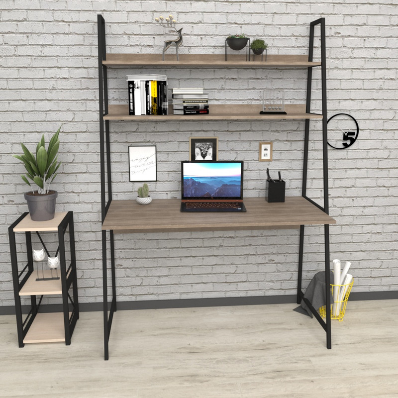 

Компьютерный стол LoftMLT S113 180x124x62 ЛДСП Дуб Сонома Трюфель 16мм