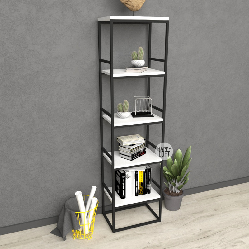 

Стеллаж LoftMLT E104 152х40х27 ЛДСП Белый Элит 16мм