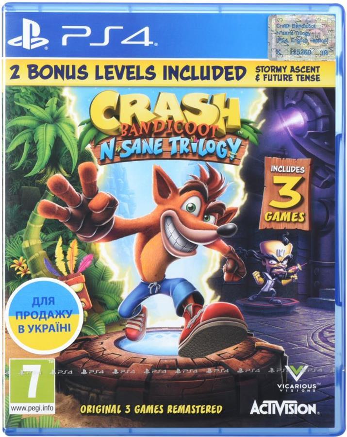 

Игра PS4 Crash Bandicoot N: Sane Trilogy (88222EN)