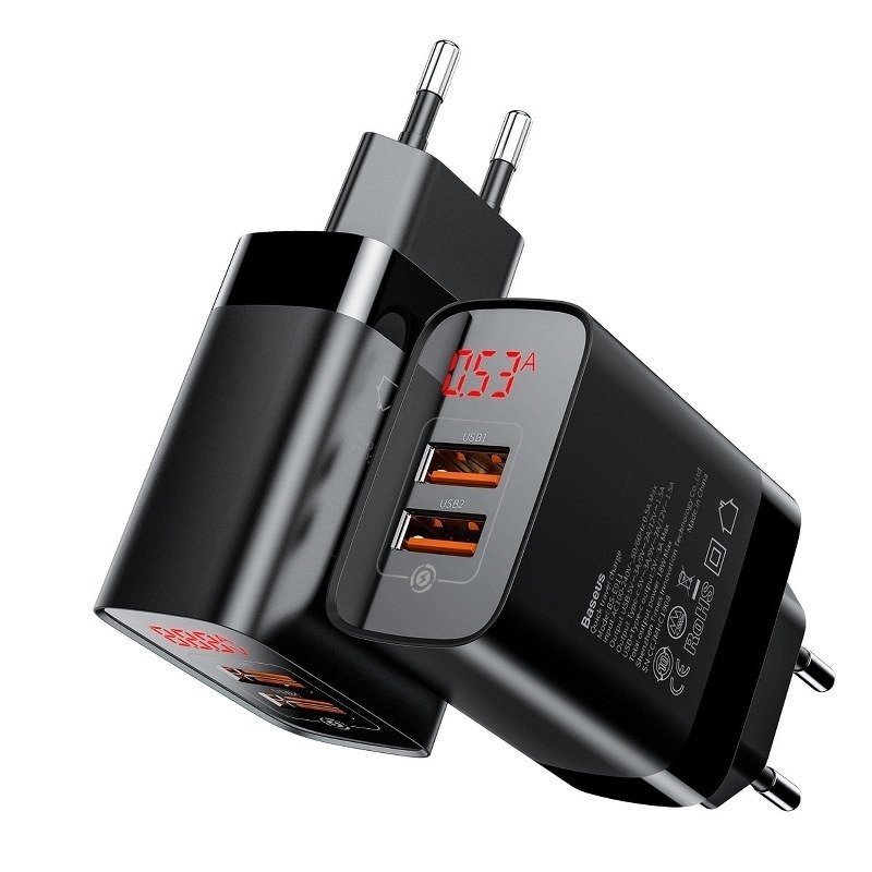 

Зарядное устройство Baseus Quick Charge 2USB 18W