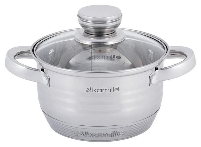 

Кастрюля Kamille Desiree 2л из нержавеющей стали с 9-слойным индукционным дном Kamille KM-4911