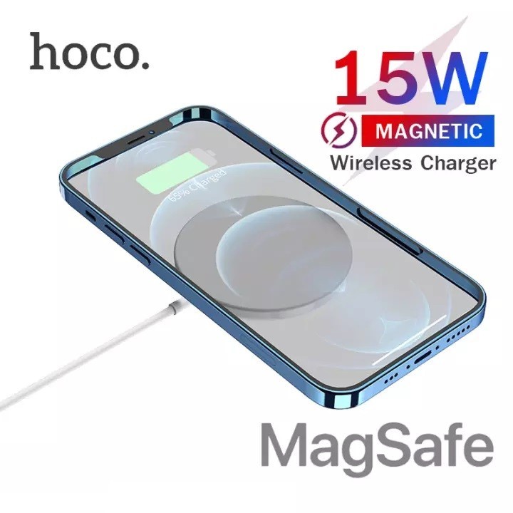 

Беспроводное зарядное устройство Hoco Magnetic Wireless Charger 15W для iPhone 12/12 Pro/12 Pro Max white