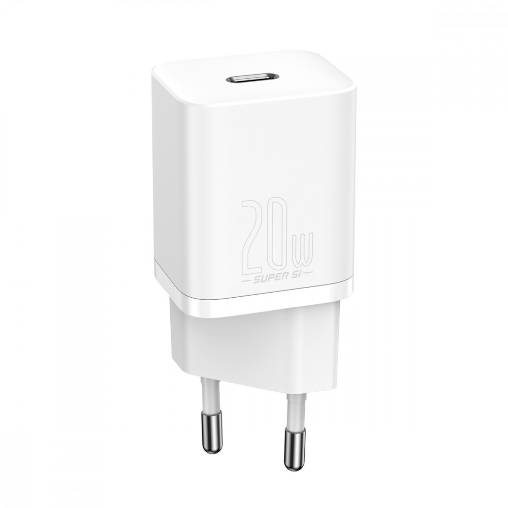 

Зарядное устройство Baseus PD Charger 20W (1Type-C) для iPhone 11/12/Pro/iPad white